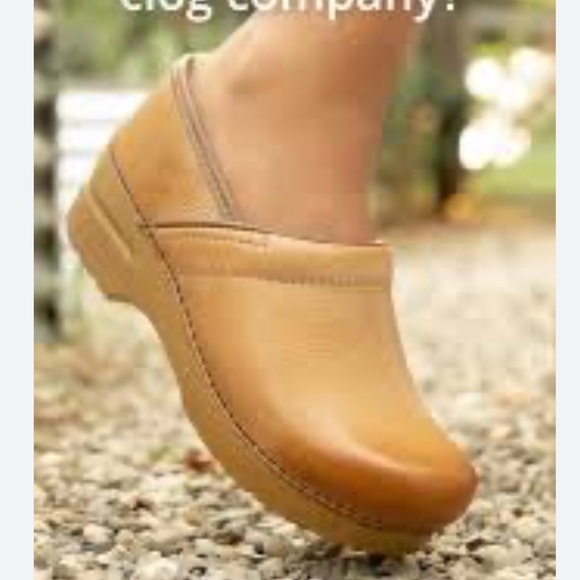 Dansko Light Brown Leather Slip-On Shoes - Picture 5 of 14